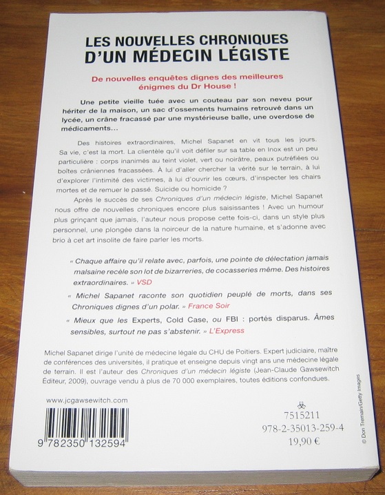 Chroniques d'un Médecin Légiste by Michel Sapanet