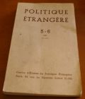 [R00497] Politique étrangère 5 - 6, 1971, Collectif
