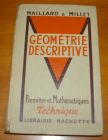 [R01759] Géométrie descriptive, Maillard et Millet