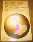 [R09825] Dictionnaire économique et social, Janine Brémond et Alain Geledan