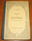 [R10304] Choix de lettres du XVIIIe siècle, G. Lanson