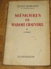 [R11864] Mémoires de Madame Chauverel Tome 1, Jules Romains