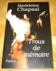 [R12609] Trous de mémoire, Madeleine Chapsal