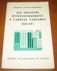 [R13933] Les sociétés d investissement à capital variable (SICAV), Georges Gallais-Hamonno