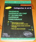 [R15653] Concours administratifs fonction publique territoriale catégories A et B, ingénieur, ingénieur en chef et technicien supérieur territoriaux