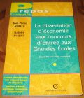 [R16005] La dissertation d économie aux concours d entrée aux Grandes Ecoles, Jean-Pierre Noreck et Isabelle Waquet