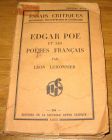 [R17334] Edgar Poe et les poètes français, Léon Lemonnier