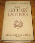 [R18182] Les lettres latines, R. Morisset et G. Thévenot