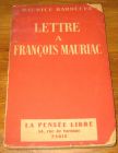 [R18891] Lettre à François Mauriac, Maurice Bardèche