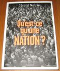 [R19574] Qu’est ce qu’une nation ?, Gérard Noiriel