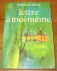 [R20194] Lettre à moi-même, F. Mallet-Joris